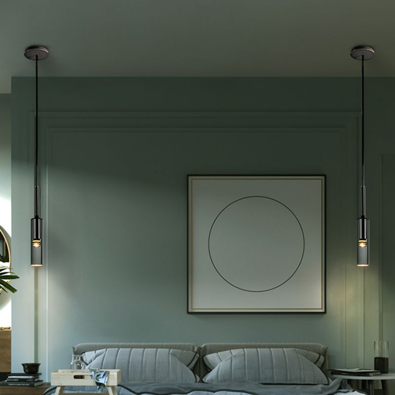 Funzione di illuminazione sospesa cilindro moderno illuminazione a sospensione per sala da pranzo