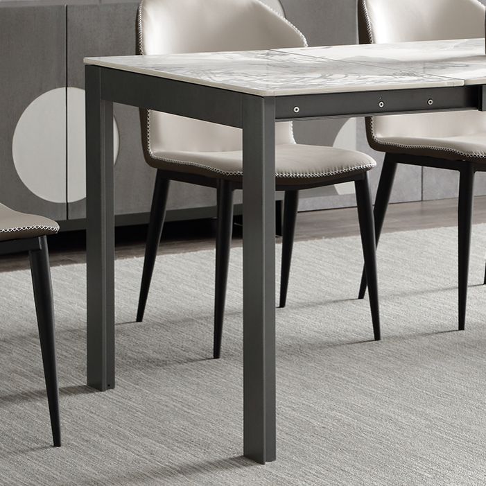 Contemporary Sintered Stone Rectangle Table Set 1/3/4/5/7 Pieces Dining Set