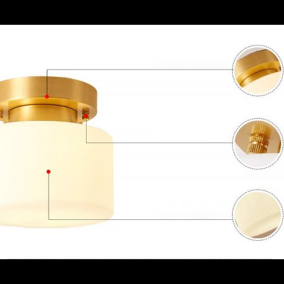 Geometrische Halbspülendeckenlichter traditioneller Milchglas Deckenleuchten für Schlafzimmer