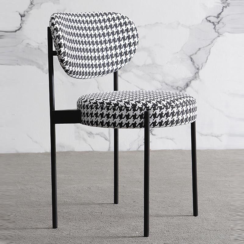 Glam Style Dining Chair Open Back Side Chair for Dining Room