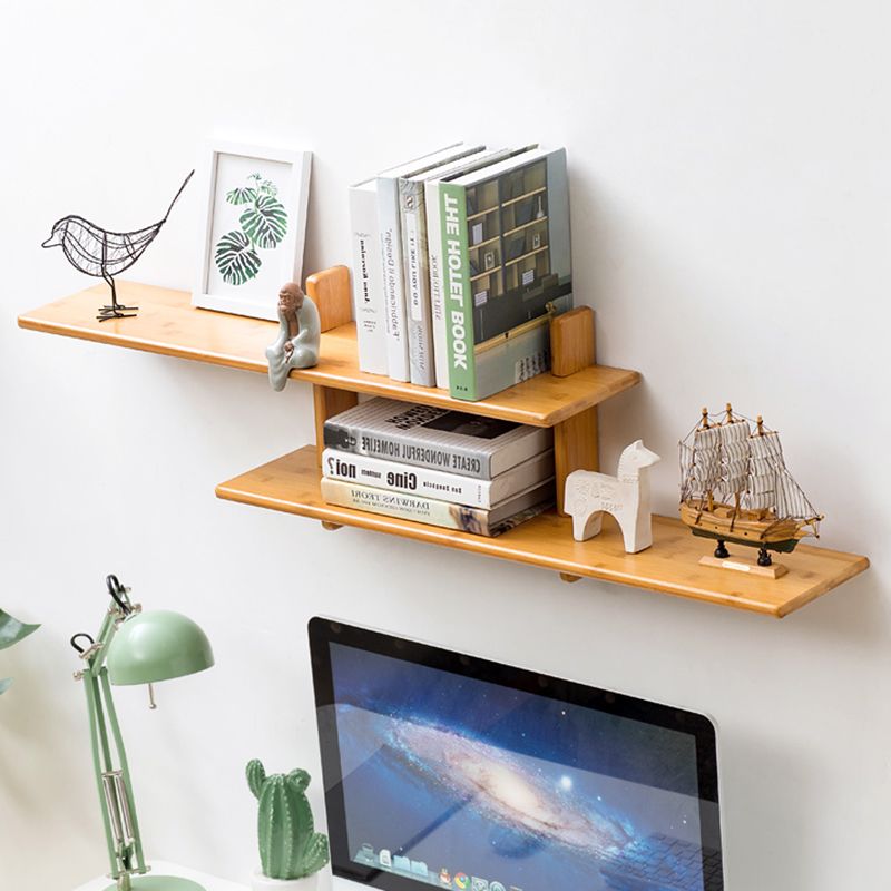 Modern Style Wood Bookcase Closed Back Bookshelf for Home Office