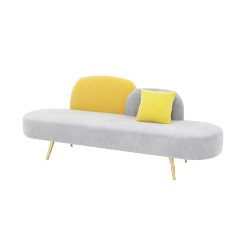 Velvet Contemporary Armless Sofa 30.70" Wide Standard Sofa for Living Room