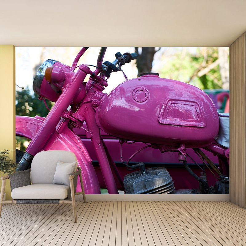 Train Mural Wallpaper Modern Transportation Stain Resistant Wall Covering