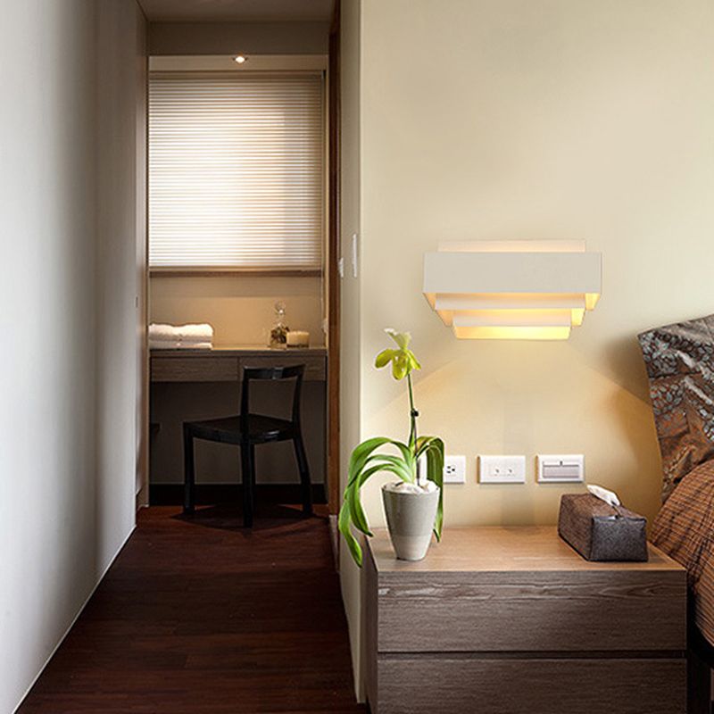 Luces de pared de 2 luces blancas de 2 luces de estilo moderno