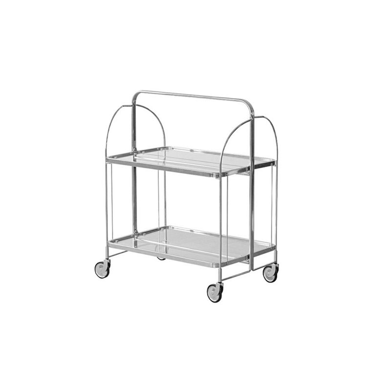 30.71" High Modern Prep Table Rolling Metal Prep Table for Dining Room