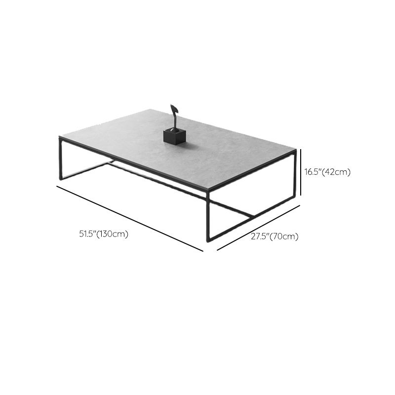 Rectangle Slate Coffee Table Frame Coffee or End Table, 16.53" High