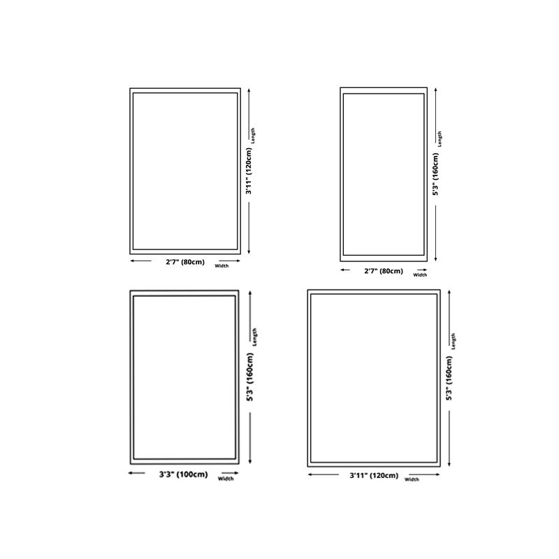 Modern Area Rug Leisure Contrast Panel Carpet Polyester Living Room Area Rug with Non-Slip Backing