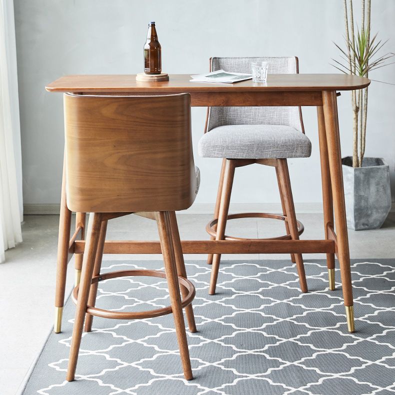 Industrial 40.7"H Bar Table Natural Wood Specialty Top Bistro Table for Living Room