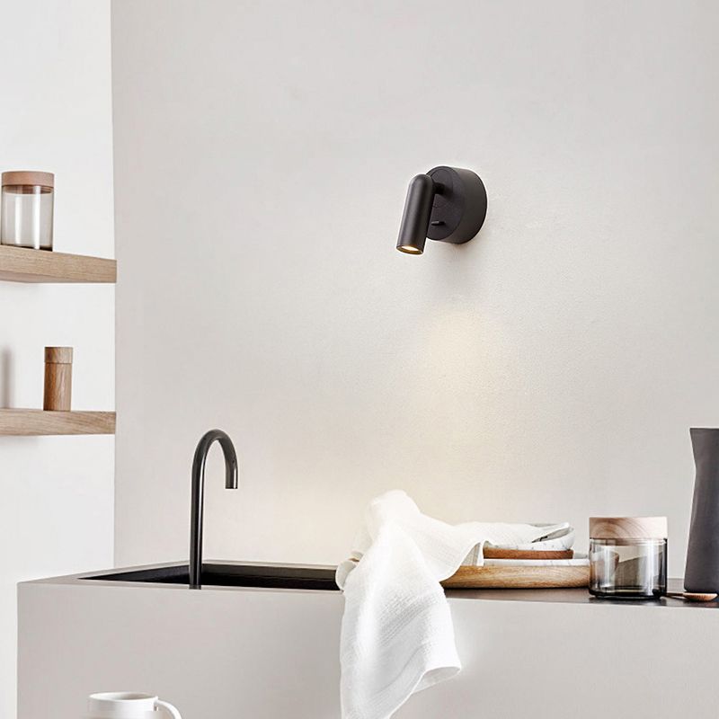 1 Light Geometric Wall Sconces Modern Style Metal Wall Mounted Reading Lights