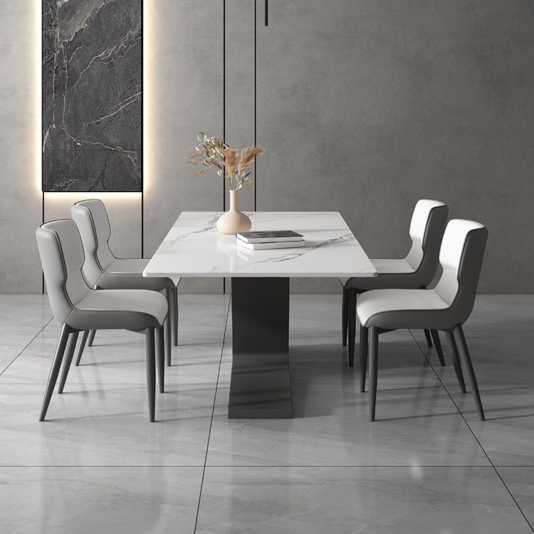 Modern Sintered Stone Top Dining Set Rectangle 1/2/5/7 Pieces Dining Table Set