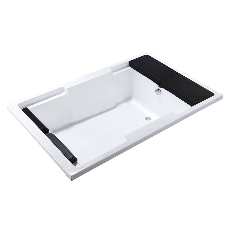 Modern Style Rectangular Bath Acrylic Soaking Drop-in Bathtub