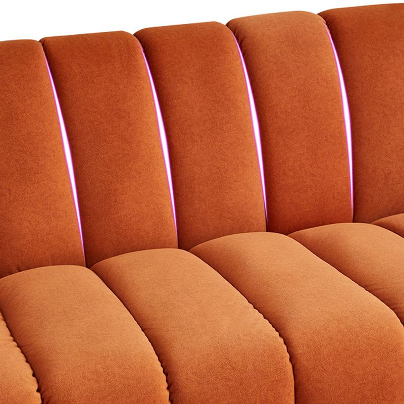 Scandinavian Biscuit Back Sofa 3-Seater Sloped Arm Settee - 82.7" Wide