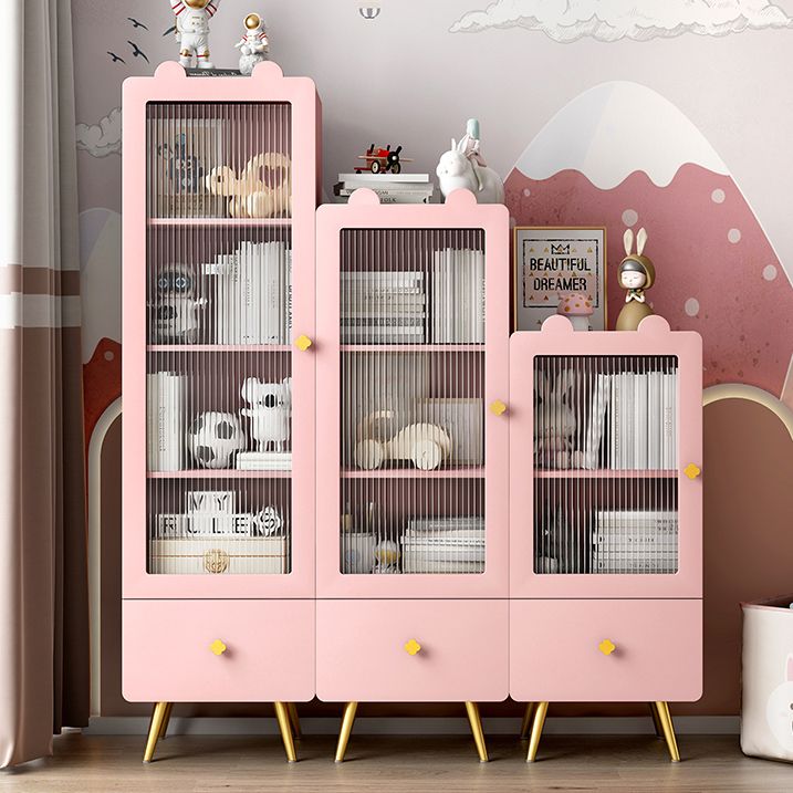 Contemporary Bookcase Closed Back Vertical Shelf Bookcase with Drawer Storage