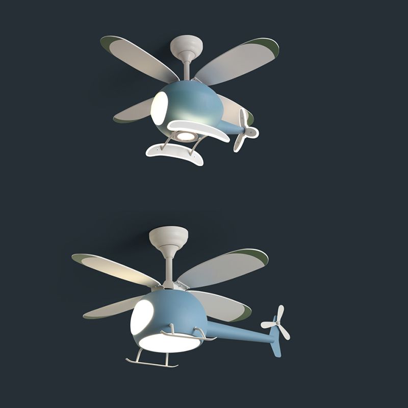 Unique Shape Metal Ceiling Fan Lighting Kids Style Ceiling Fan Lamps