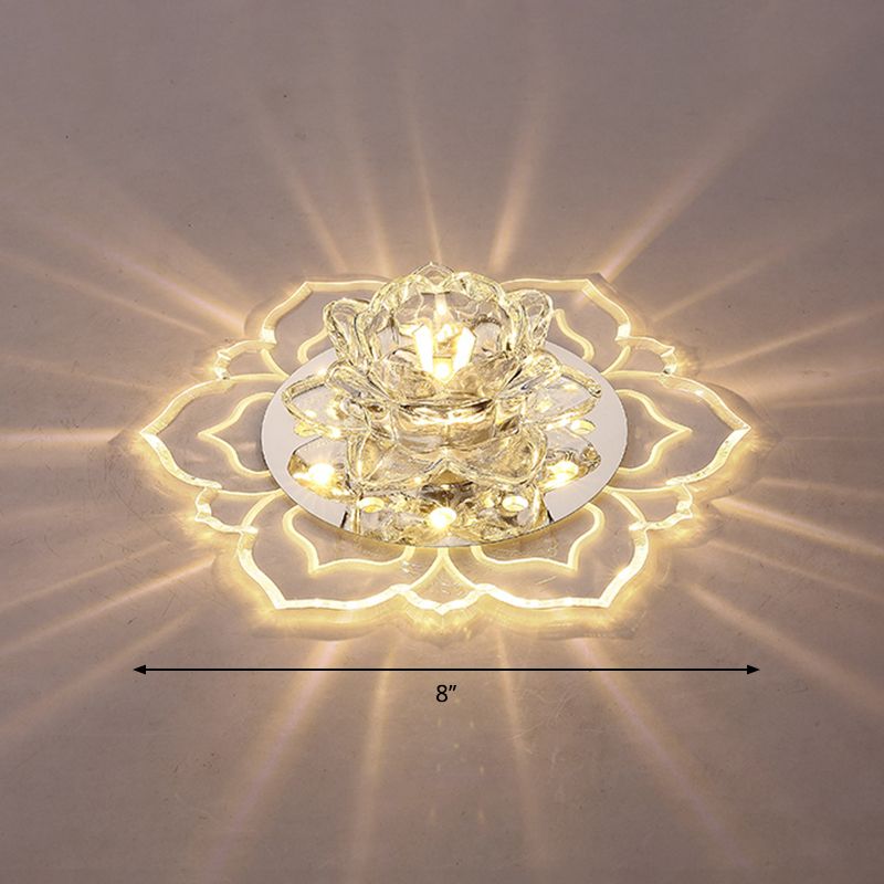 Clear Blossom LED Flush Mount Moderne Crystal Flushmount Plafond Licht voor Hal