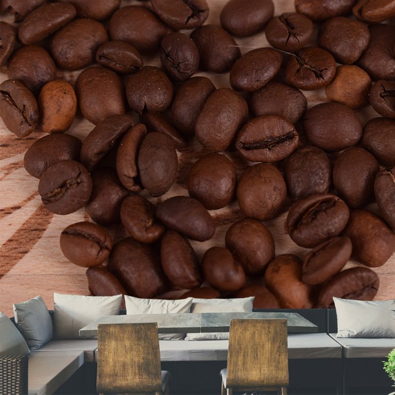 Aromatic Coffee Beans Mural Decal for Coffee Shop Water Resistant, Made to Measure