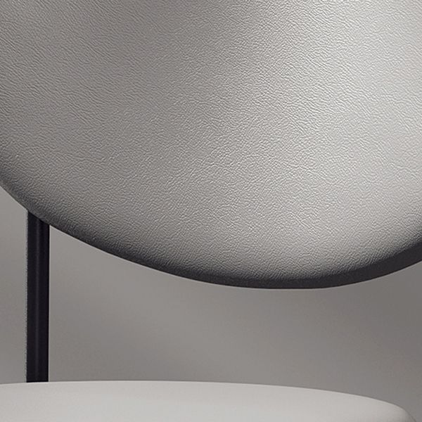 Silla lateral escandinava casera Silla tapizada del comedor con respaldo abierto de metal
