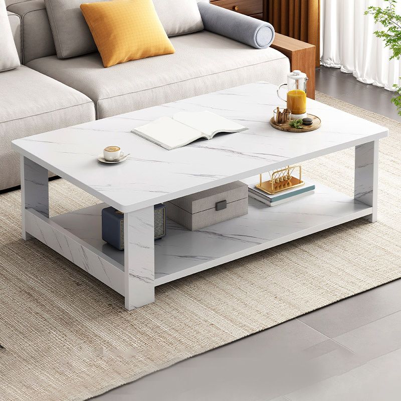 16.5"H Modern Style Wooden Base Top Rectangular Coffee Table