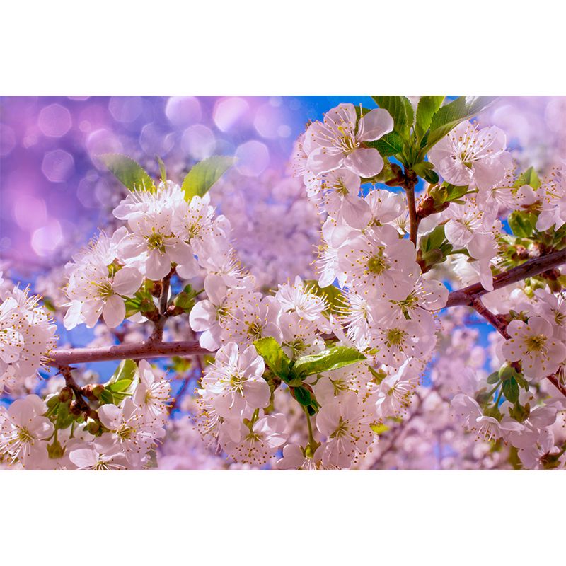 Giant Cherry Mural Decal White Non-Woven Fabric Wall Art for Wall Decor, Made to Measure