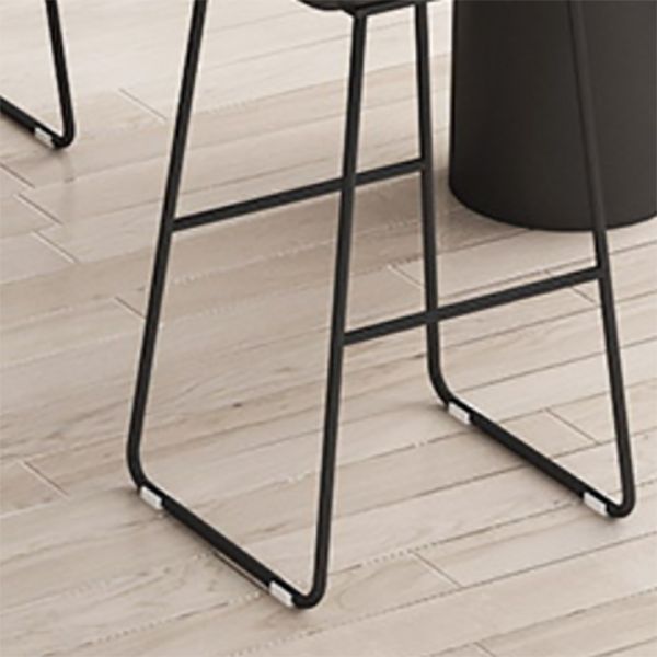 Modern Style Backless Bar-stool Pu Leather Counter Bar Stool with Metal Legs