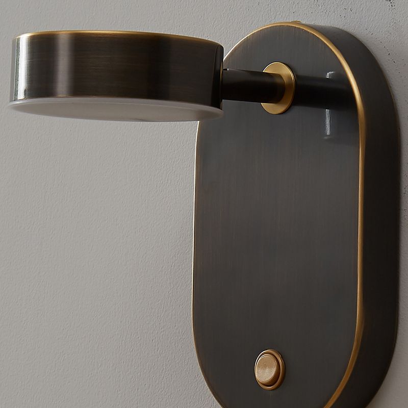 1-Light Adjustable Wall Light Modern Metal Wall Lights in Black