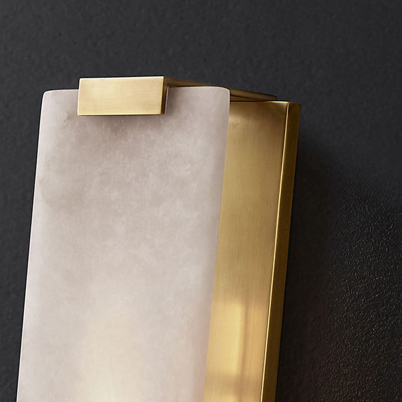 Post Modern LED Wall Sconce in Gold / Bronze Stainless Steel and Marble Wall Light