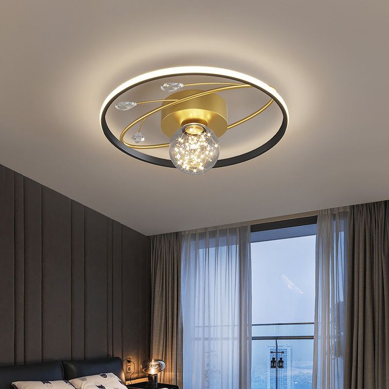 Multi-lights Multi-lights Flush mount moderno estilo de iluminación de techo de montaje en oro