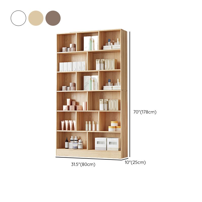 Contemporary Rectangle Wooden Cabinet with Shelves Storage Cabinet