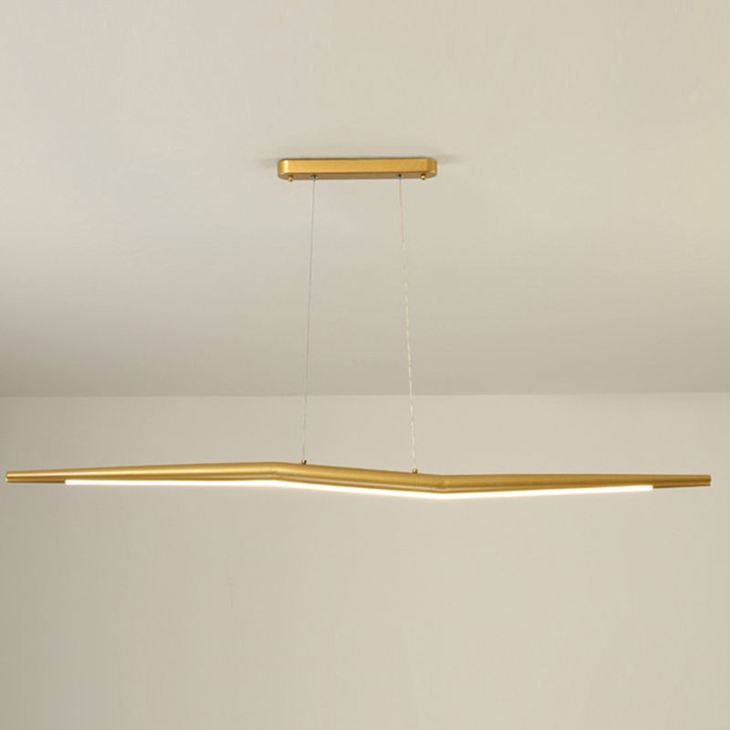 Twig Shaped Metal Ceiling Lamp Minimalistic LED Island Light Fixture for Restaurant