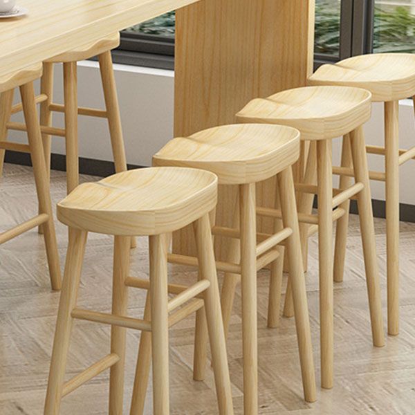 1/4/5/9 Pieces Modern Bar Table Set Rectangle Bar Table with Wooden Stools