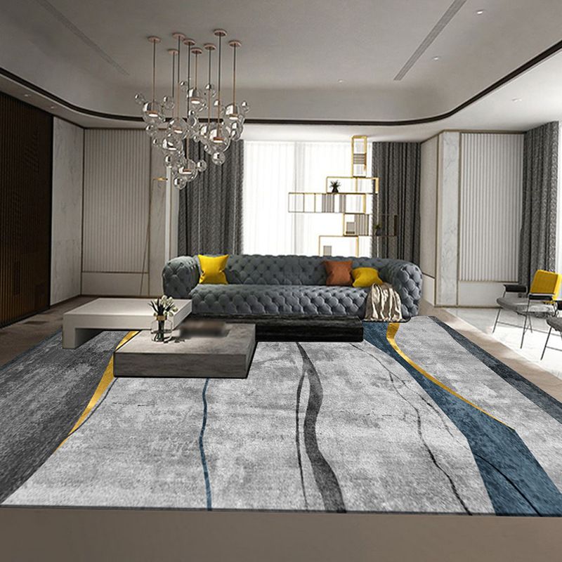 Contemporary Rug Abstract Pattern Creative Area Rug Polyester Anti-Slip Rug for Home Decor