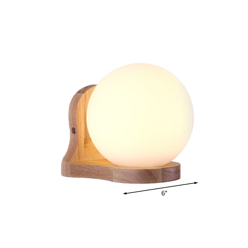Balcone Studio Studio Sphere Sconce Sconce Lighting Glass 1 Light Light White White Lamp