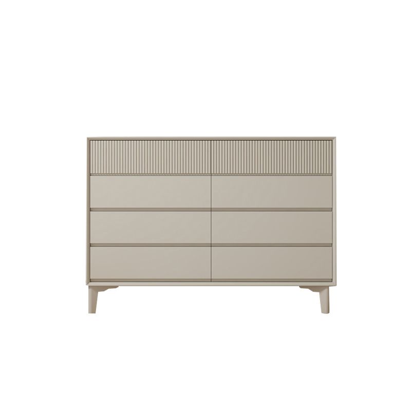 Contemporary Horizontal Double Dresser Wood Storage Dresser for Home