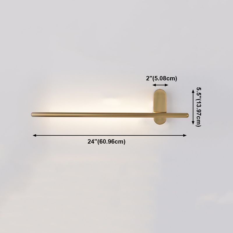 Nordic Style Messing Wandleuchte gerade LED -Wandleuchte für Wohnzimmer