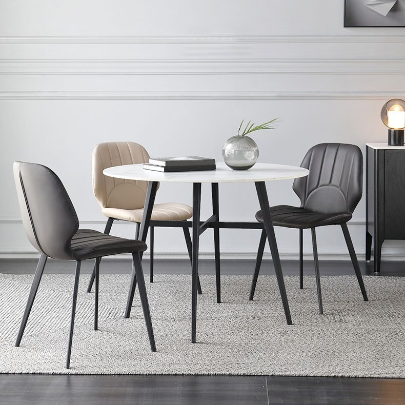 Contemporary Dining Furniture Set 1/2/3/5 Pcs Sintered Stone Dining Table and Chairs