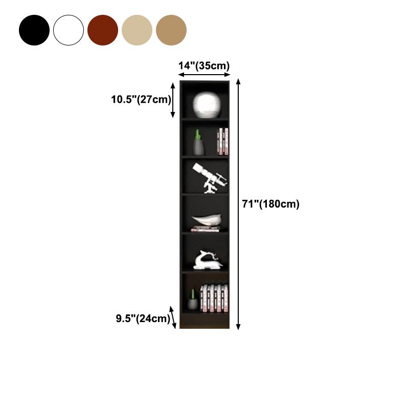 Scandinavian Manufactured Wood Standard Bookshelf Vertical Closed Back Bookcase