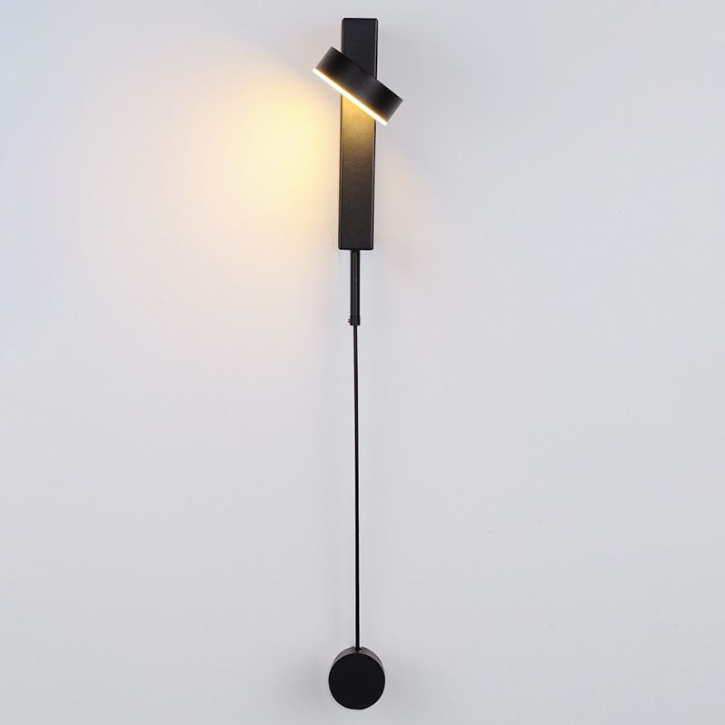 Lámpara de pared LED de hierro electroplacado en un estilo moderno de pared geométrica acrílica para dormitorio