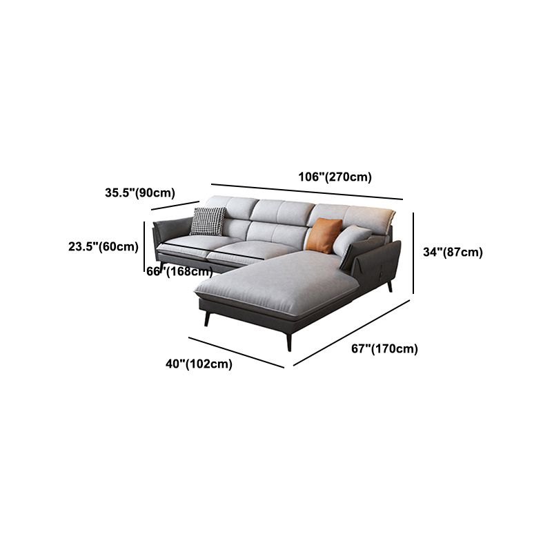 Contemporary Faux Leather Square Arm Sofa Sewn Pillow Back Sfa