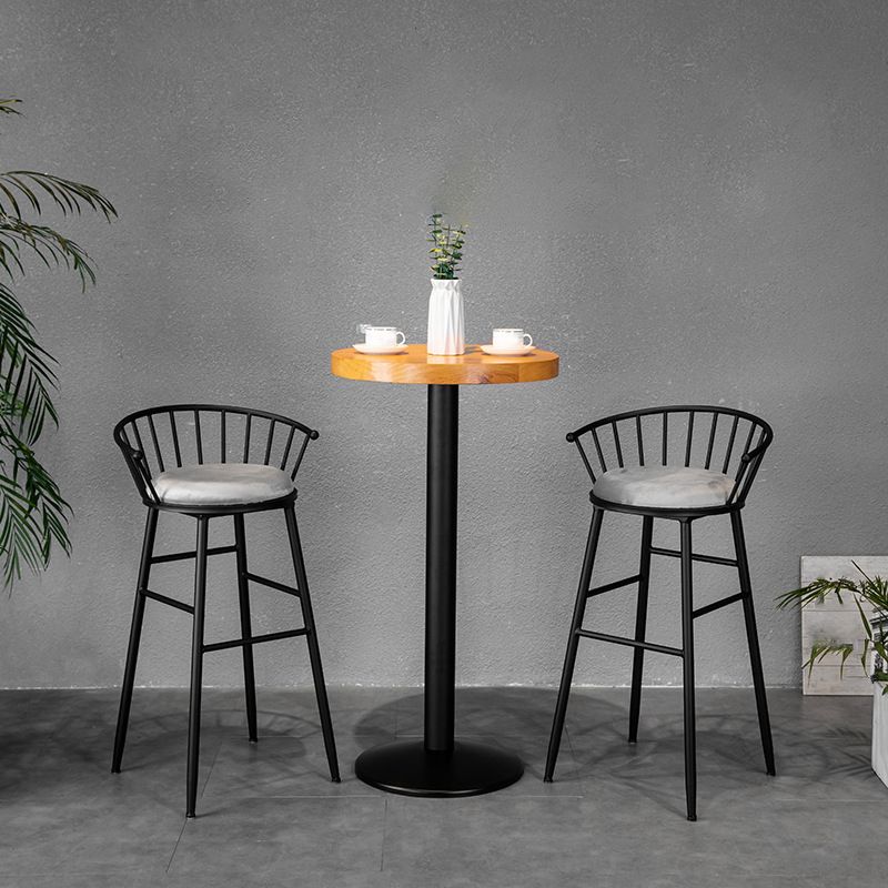 1/3 Pieces Bar Stool and Table Set Modern Round Pub Table Set