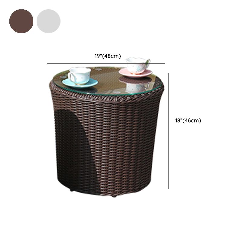 Modern Style Bistro Table Set Round 3 Pieces Bistro Table Set