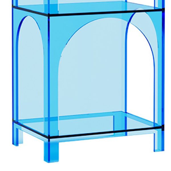 Closed Back Standard Bookshelf Acrylic Bookcase with Shelves for Study Room