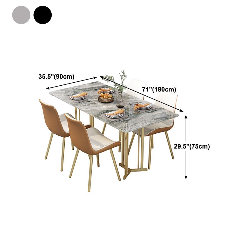 Mesa de comedor de doble pedestal de muebles de piedra de lujo tradicional