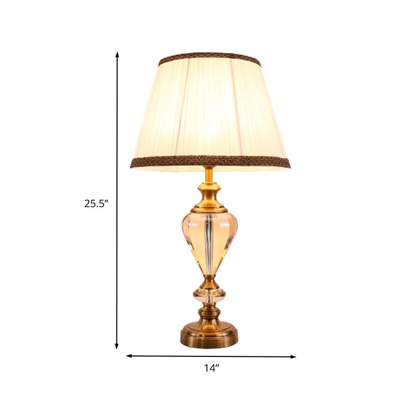 Tarea de lágrima modernista Iluminación de la tarea Cristal cortada a mano 1 Lámpara de lectura de la cabeza en beige