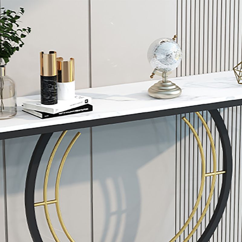 Modern Rectangle Console Table Antique Finish Console Sofa Table