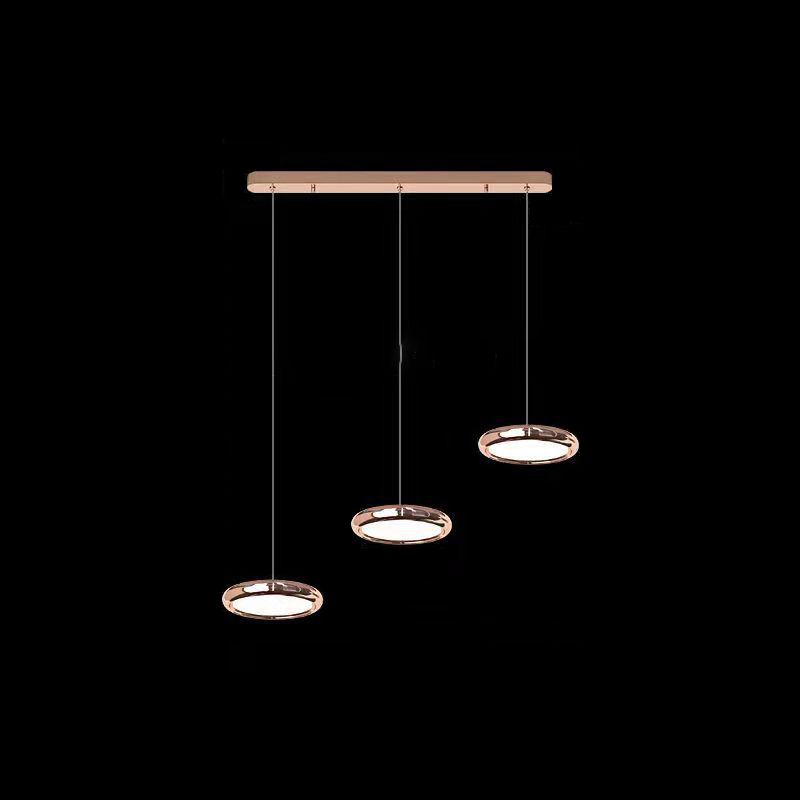 Simplicité Suspension à LED circulaire lampe à manger en métal