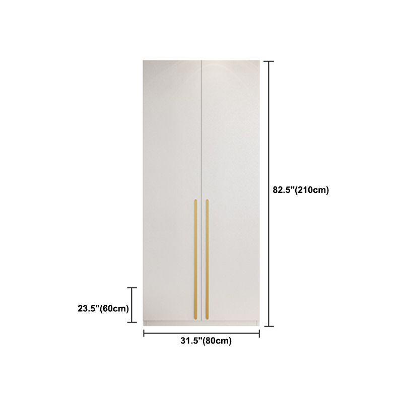 White Colour Wooden Wardrobe Contemporary Style Wardrobe Closet for Home