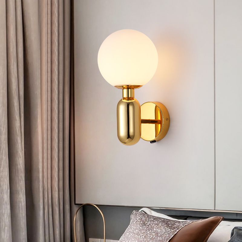 Modern Wall Light Sconce Minimalist Glass Wall Light Fixture for Bedroom