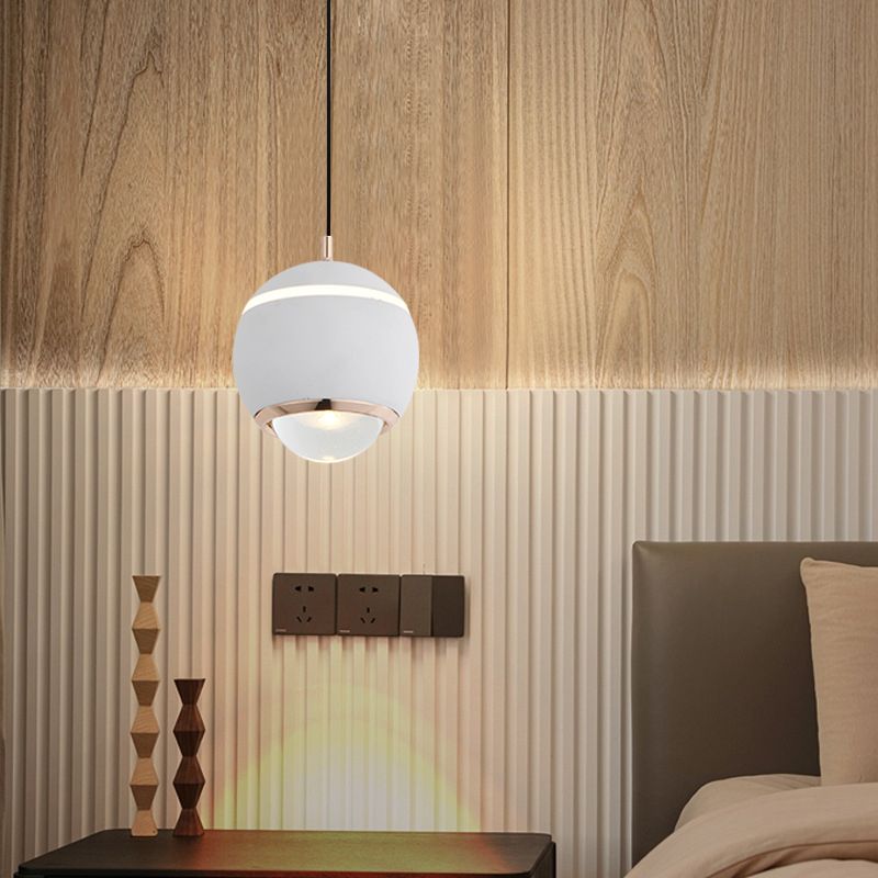 Spherical Shape Hanging Lighting Modern Style Metal 2 Light Hanging Lamp for Bedroom