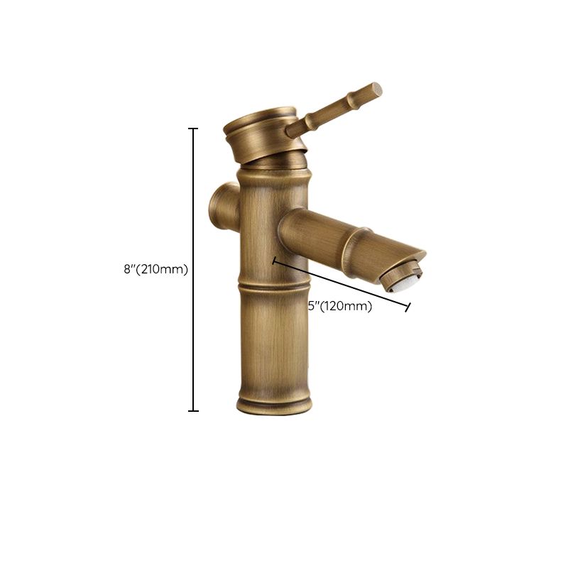 Farmhouse Brass Bathroom Faucet Lever Handle Faucet Single Hole Vessel Sink Faucet