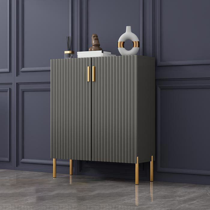 Glam Style Sideboard Wood Dining Sideboard with Doors for Living Room